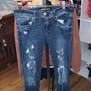 Express ripped jeans